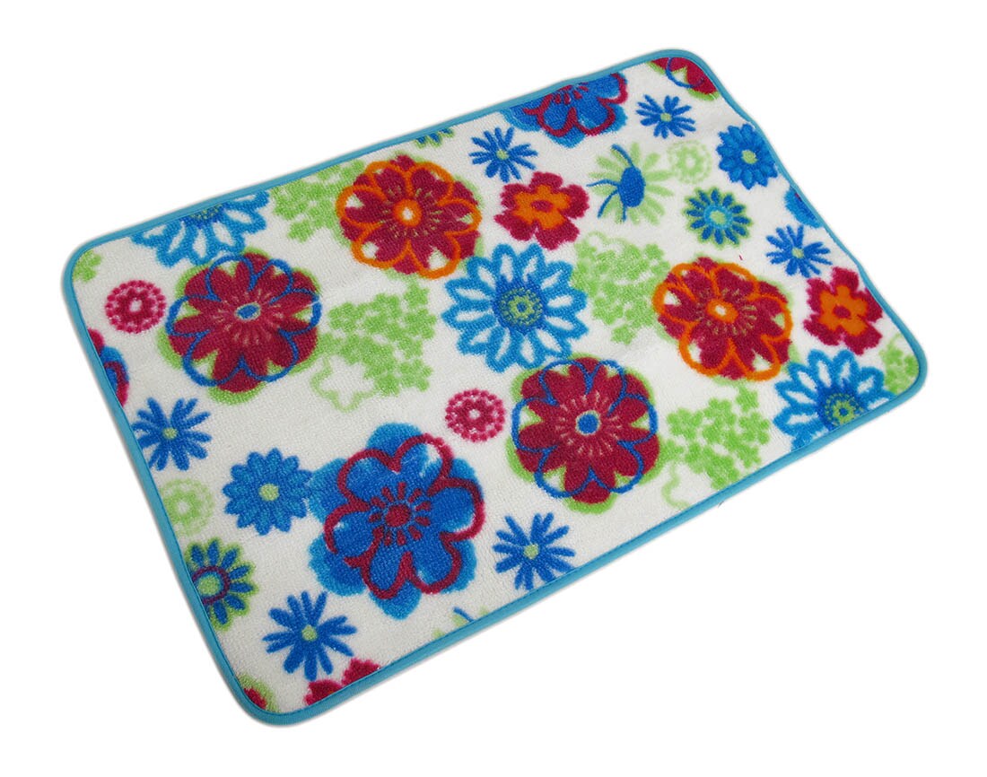 Coordinating Bath Rug, Soap Dish, Shower Curtain Set