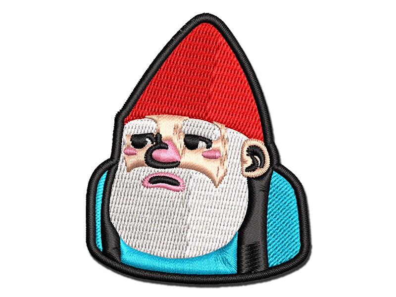 Awkward Pocket Gnome Multi-Color Embroidered Iron-On or Hook &#x26; Loop Patch Applique