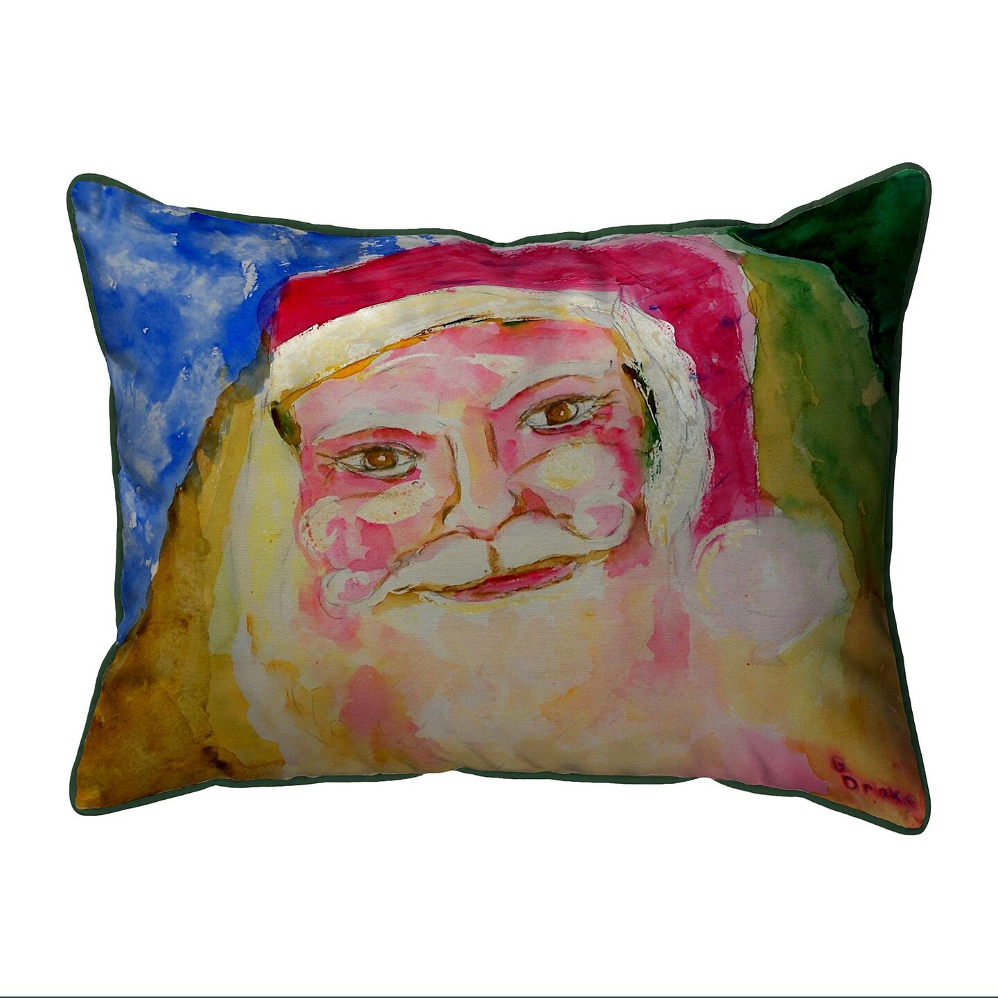 Betsy Drake Santa Face Extra Large 20 X 24 Indoor / Outdoor Pillow