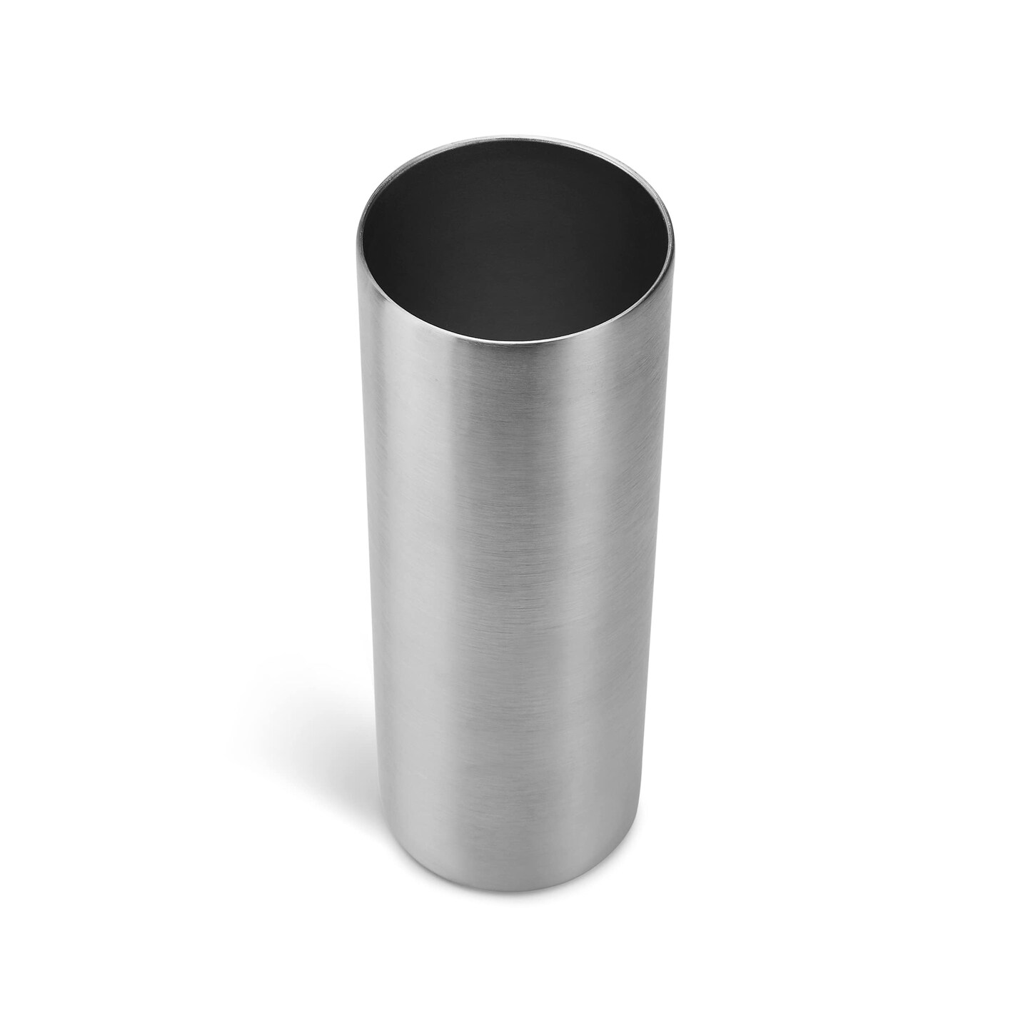 Makerflo 20 oz Skinny Stainless Steel Silver Tumbler with Lid &#x26; Straw | Craft-Ready for DIY Gifts &#x26; Personalization (Epoxy, UV DTF, Vinyl, and Laser Engraving) - Not for Sublimation