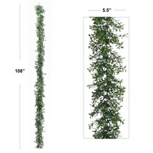 Box of 6: 9FT Boxwood Garland with 760 Realistic Tips, Indoor/Outdoor Use, UV Resistant, Greenery Accents, Parties & Events, Home & Office Decor, Floral Home by Artificial Flowers