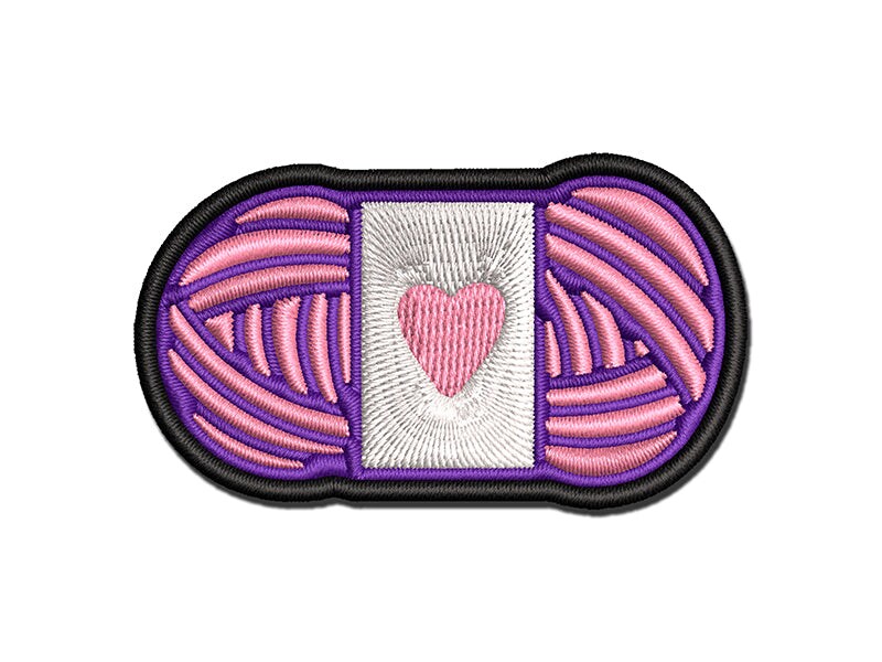 Darling Skein of Yarn Crocheting Knitting Yarn Crafts Multi-Color Embroidered Iron-On or Hook &#x26; Loop Patch Applique