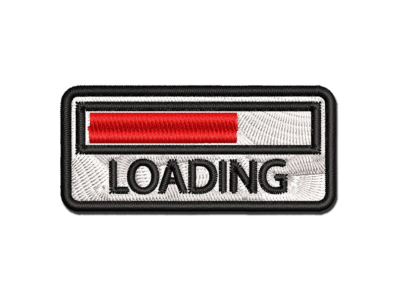 Loading Funny Slow Lazy Multi-Color Embroidered Iron-On or Hook &#x26; Loop Patch Applique