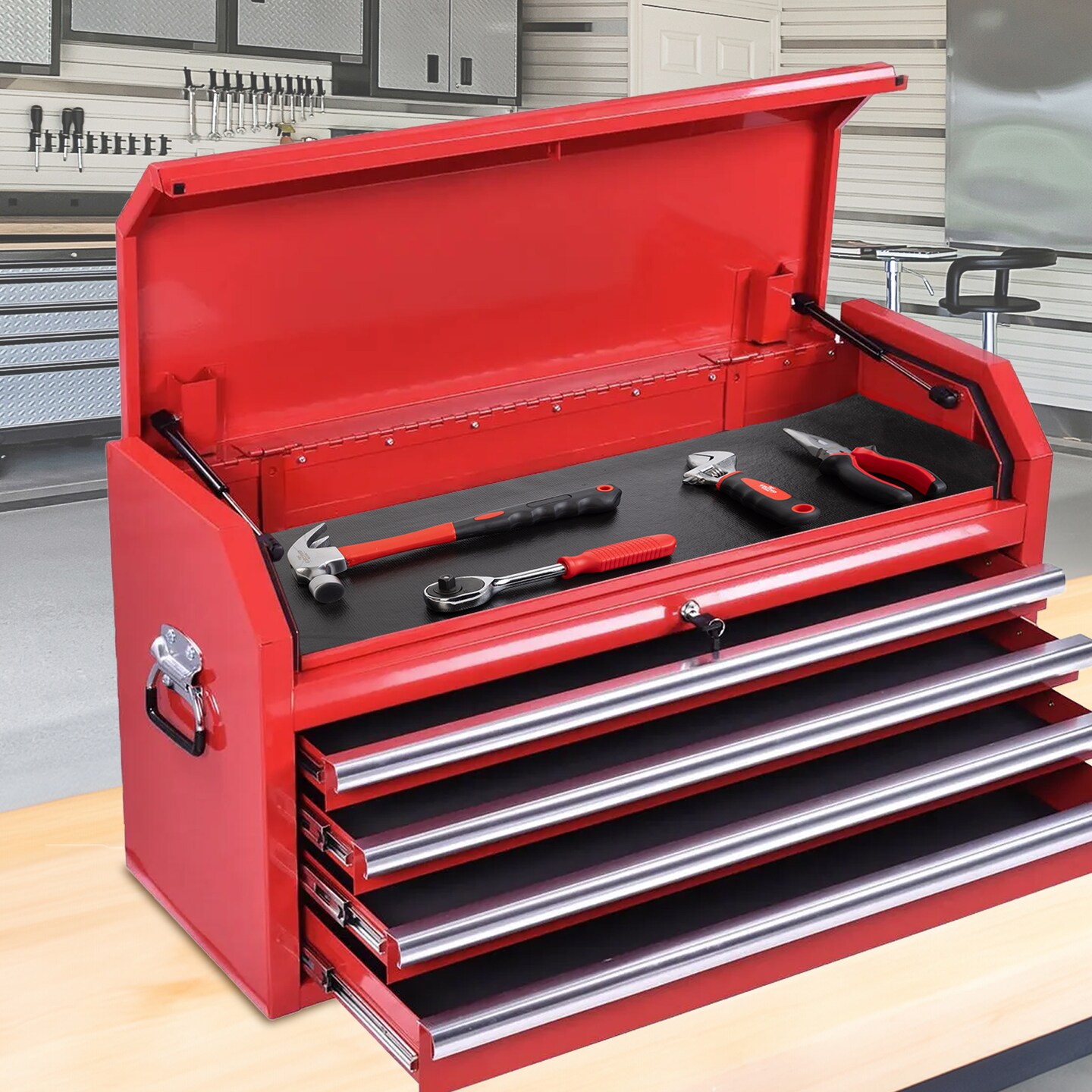 Smart Design Master Solid Grip Shelf Liner - 18 Inch x 24 Feet Total (Set of 6 Rolls) - Black