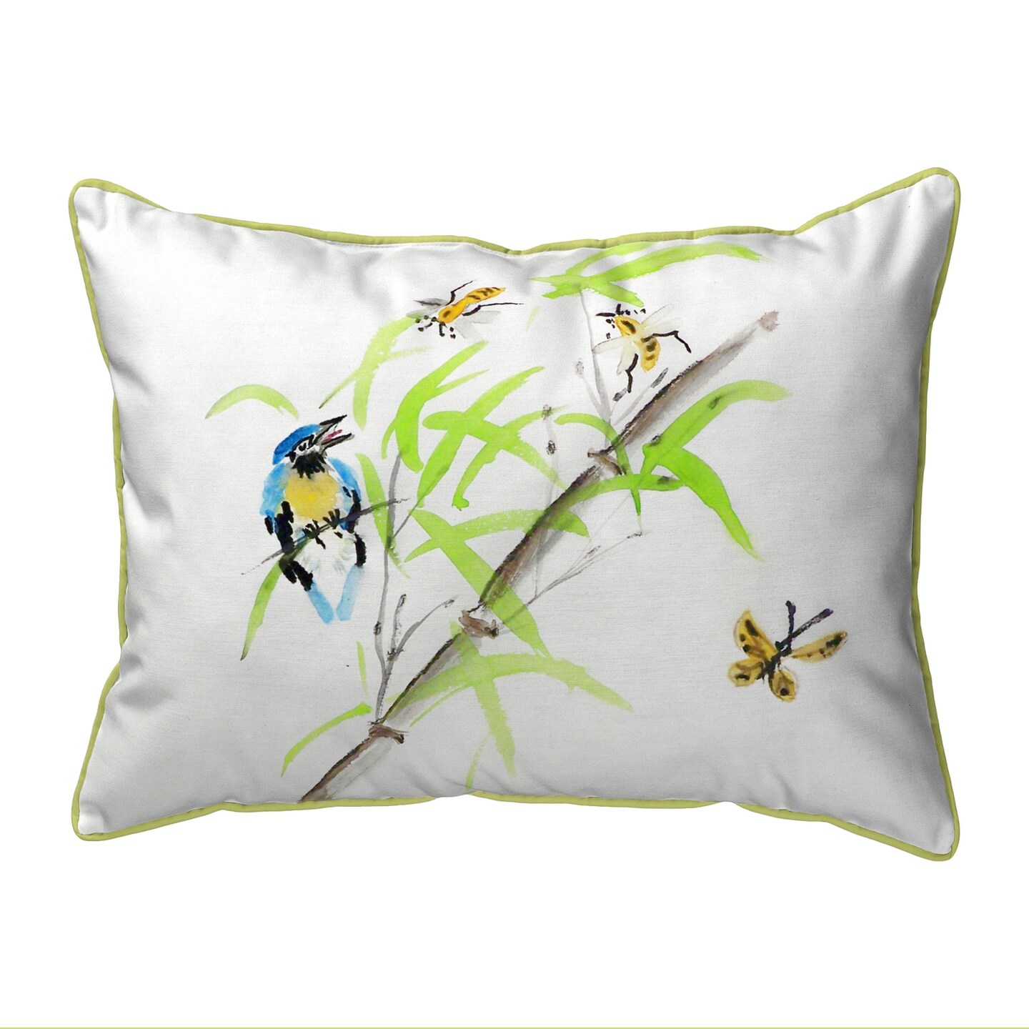 Betsy Drake Birds And Bees II Extra Large 20 X 24 Indoor / Outdoor Pillow