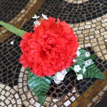 Artificial Carnation Picks, 100-Pack, 5&#x22; Long, 3.5&#x22; Wide, Red Silk Blooms, Decorative Floral Picks, Parties &#x26; Events, Home &#x26; Office Decor, Floral Home by Artificial Flowers