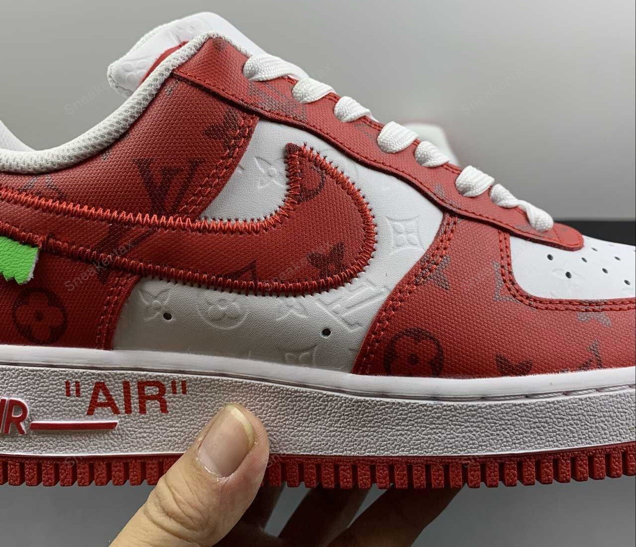 off white red air force 1