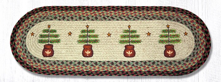 Op.81 Pattern Earth Rugs OP-81 Feather Tree Oval Patch Runner 13