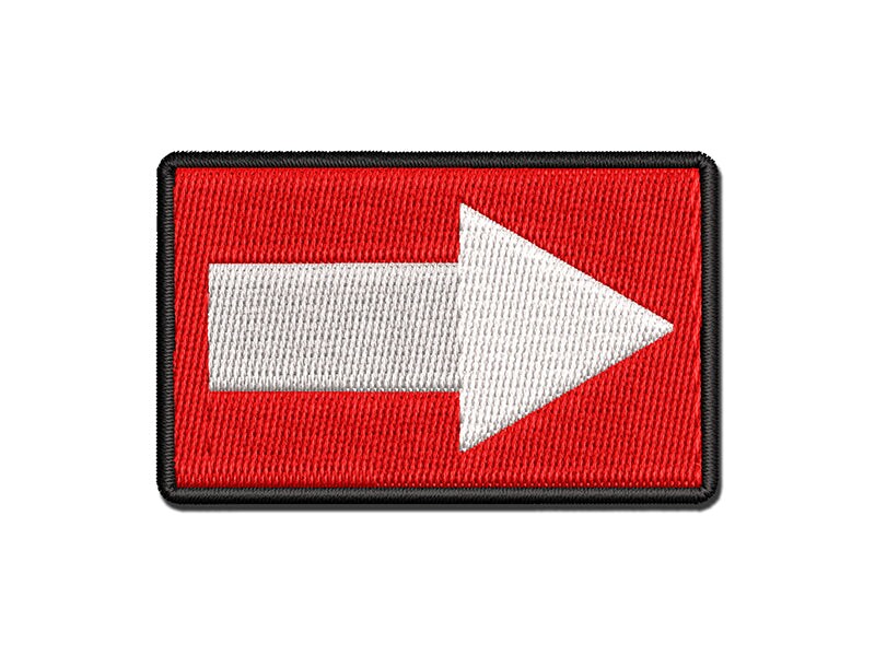 Arrow Solid Multi-Color Embroidered Iron-On or Hook &#x26; Loop Patch Applique