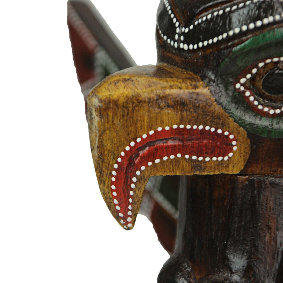 Wooden Painted Eagle Totem 12 Inch