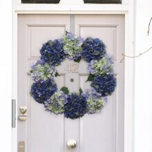 2-Pack: Mixed Blue Hydrangea Wreath with Grapevine Ring by Floral Home&#xAE;