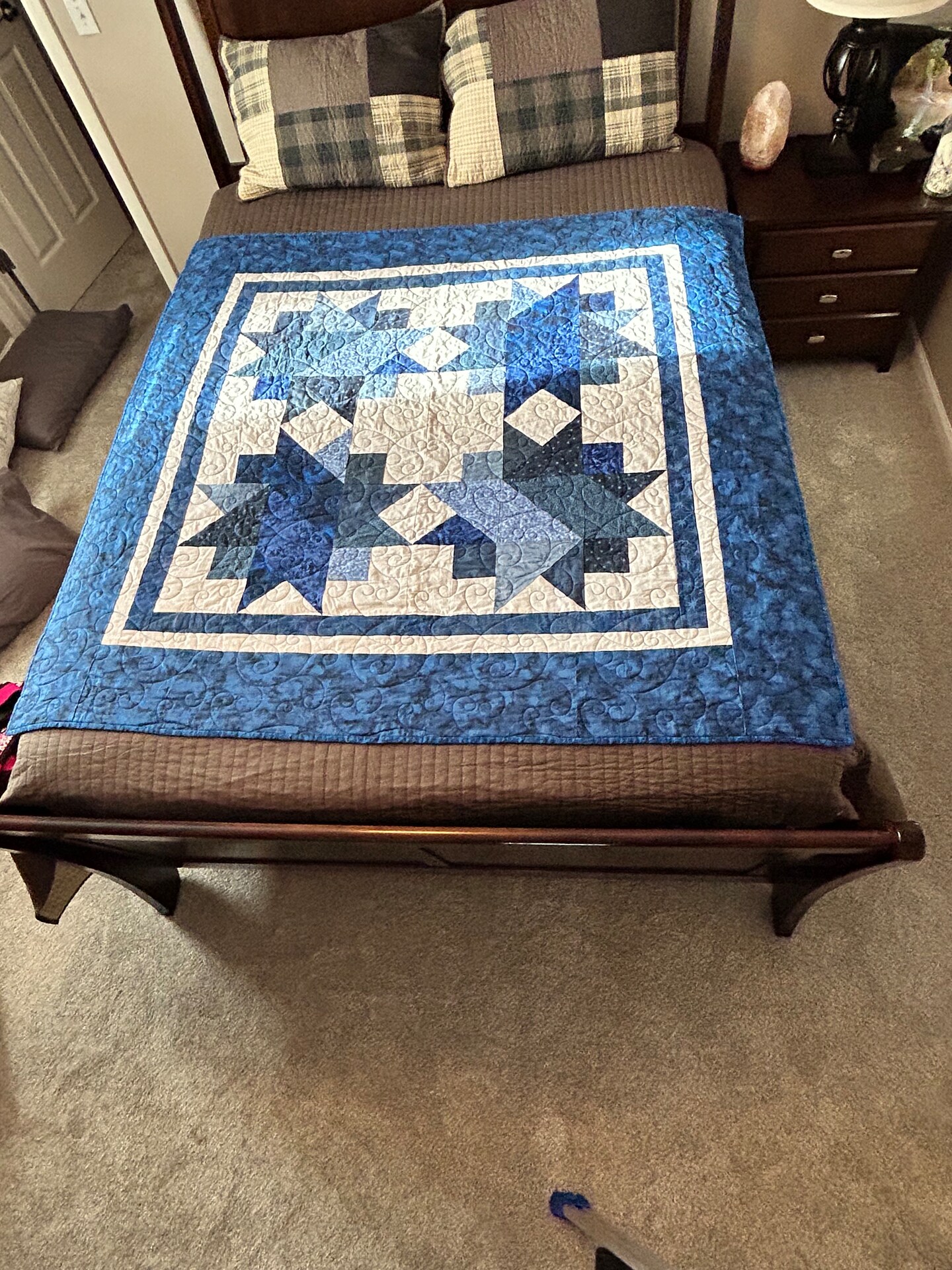 Homemade Lap Quilt online Beautiful Blues