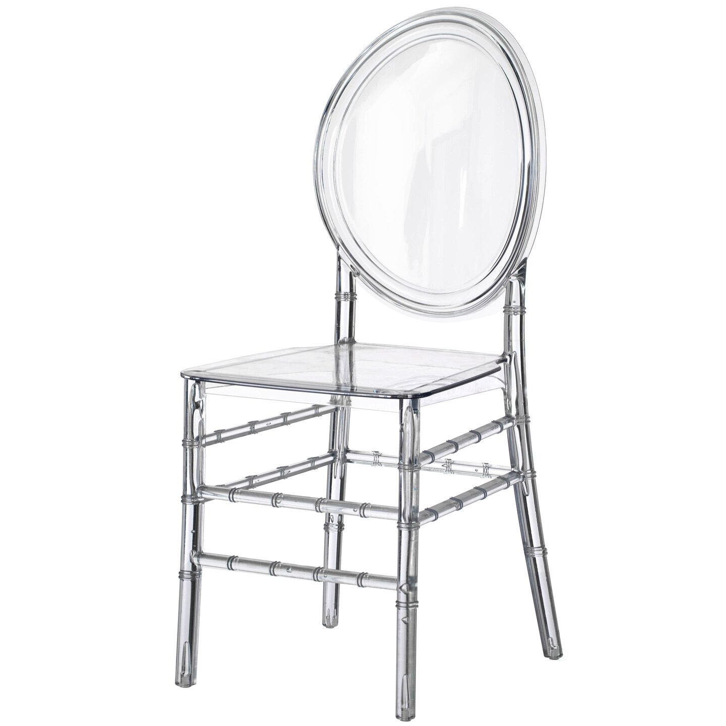 Modern Acrylic Crystal Ice Chair, Florence Dining Chair, Stackable Transparent Seating for Events and Weddings