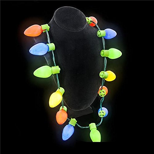 16&#x22; LIGHTP CHRISTMAS BULB NECKLACE