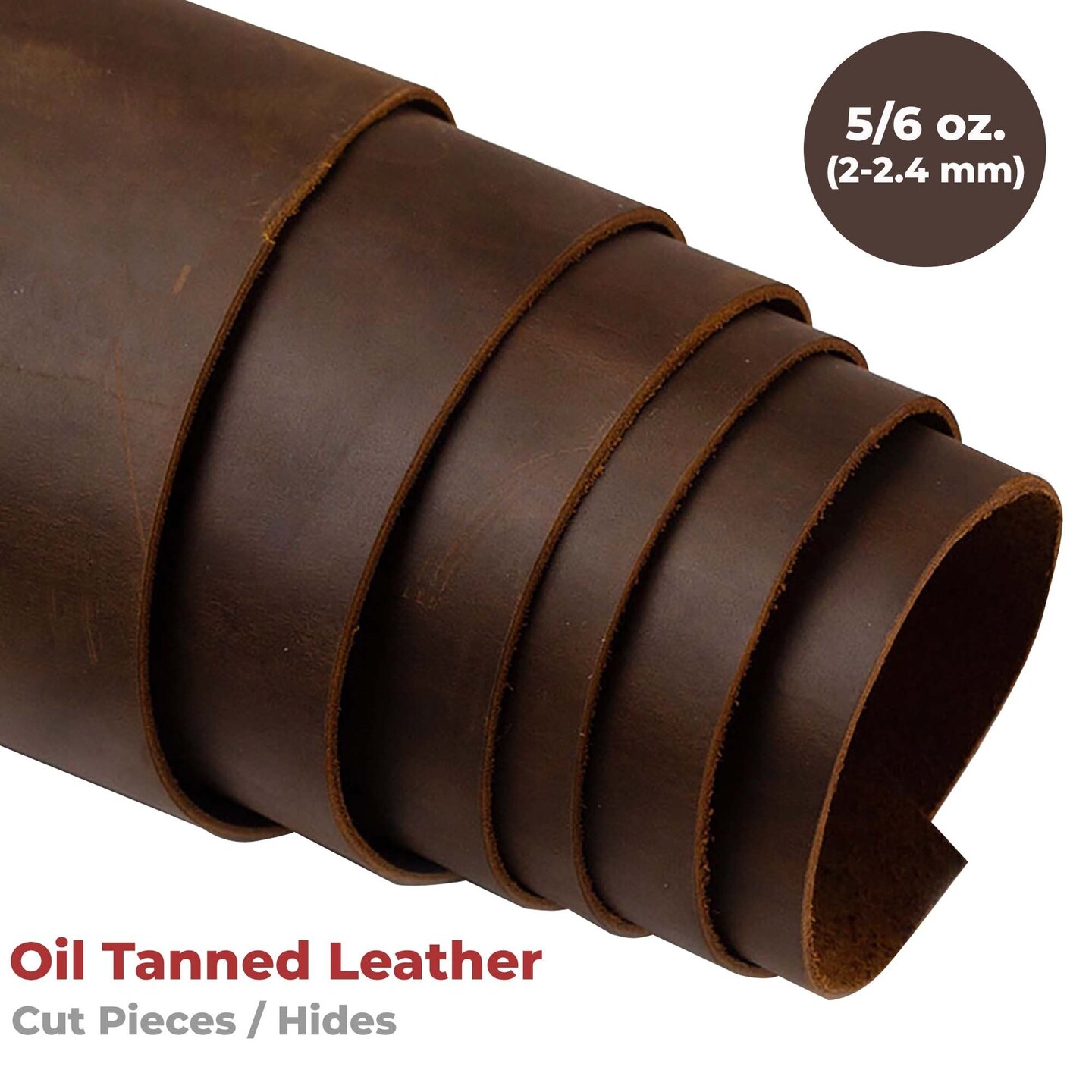 ELW Tooling Leather 5-6 oz (2-2.4mm) Pre-Cut Sizes - Sable Brown Cowhide  Full Grain Leathercraft for Holsters, Knife Sheaths, Coasters, Emboss,  Stamp, Earrings