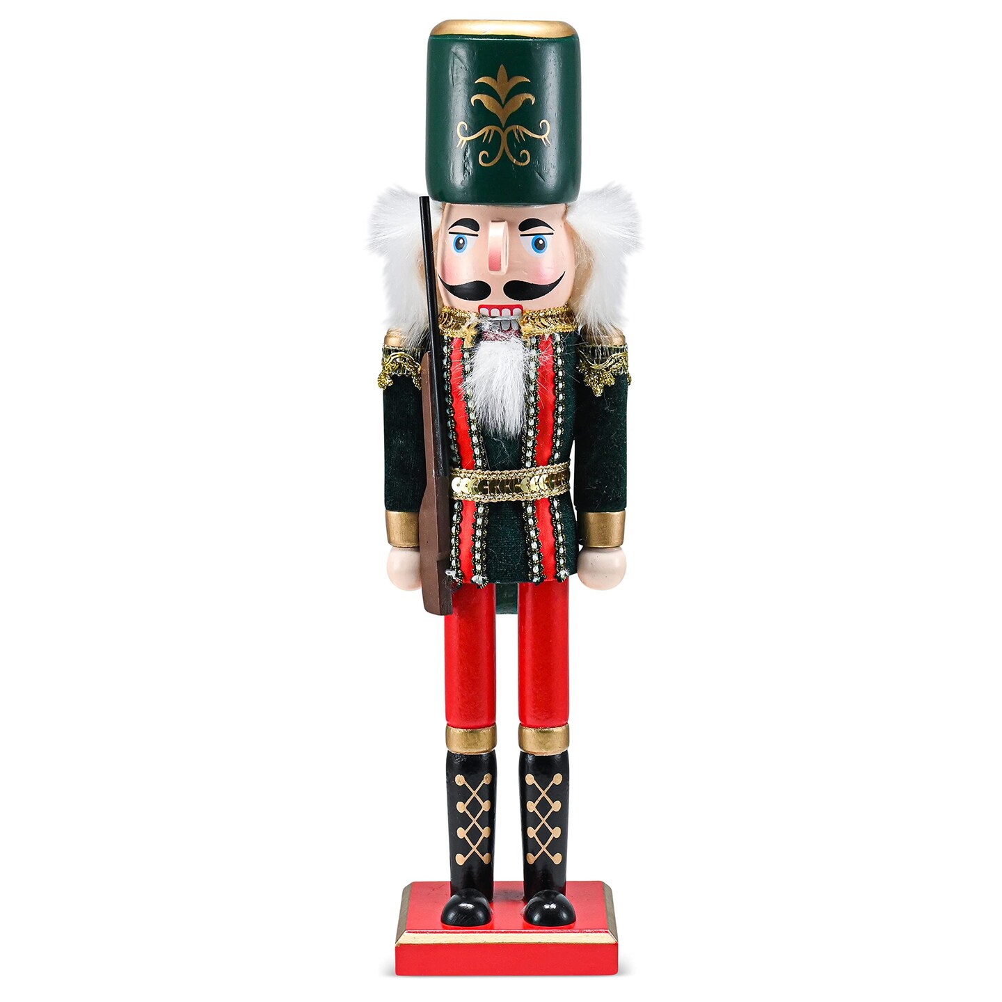 Wooden toy shop soldier nutcracker