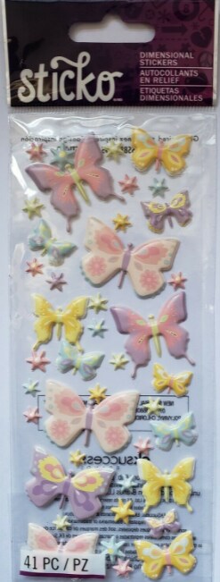 Sticko Butterflies Dimensional Stickers