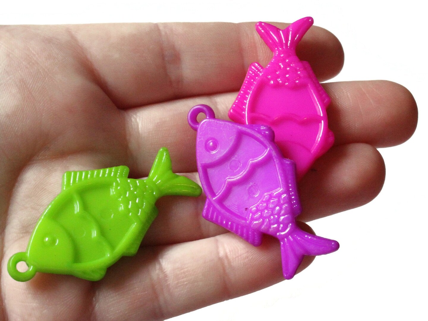 8 44mm Mixed Color Plastic Fish Charms by Smileyboy | Michaels