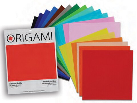ORIGAMI 100 ASSORTED COLORS 5-7/8