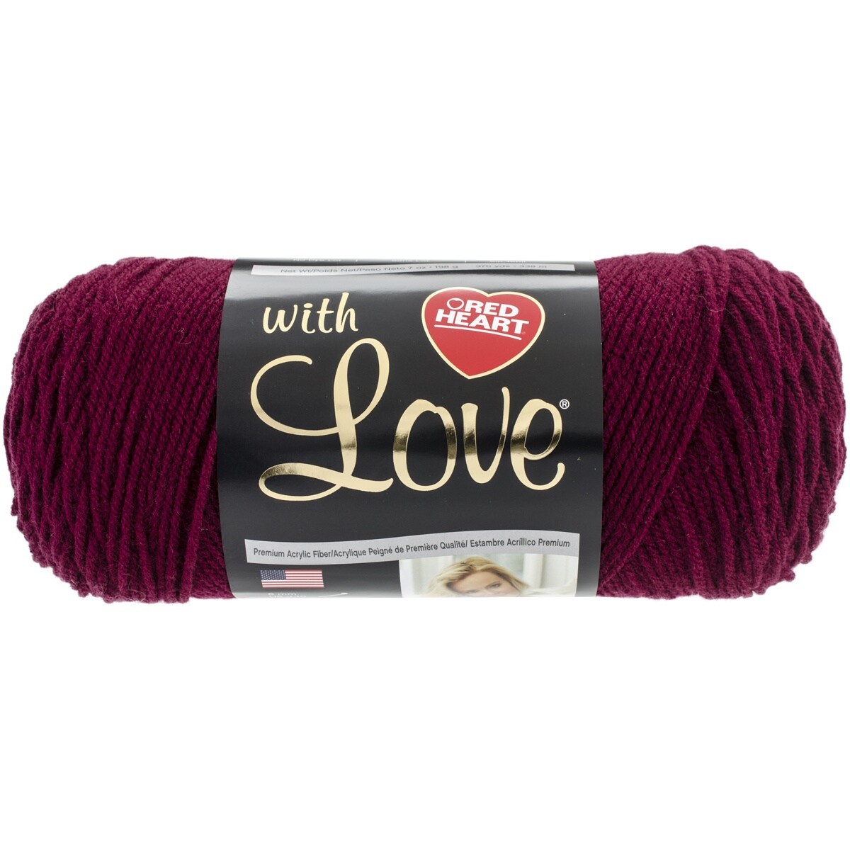 Multipack of 24 - Red Heart With Love Yarn-Merlot