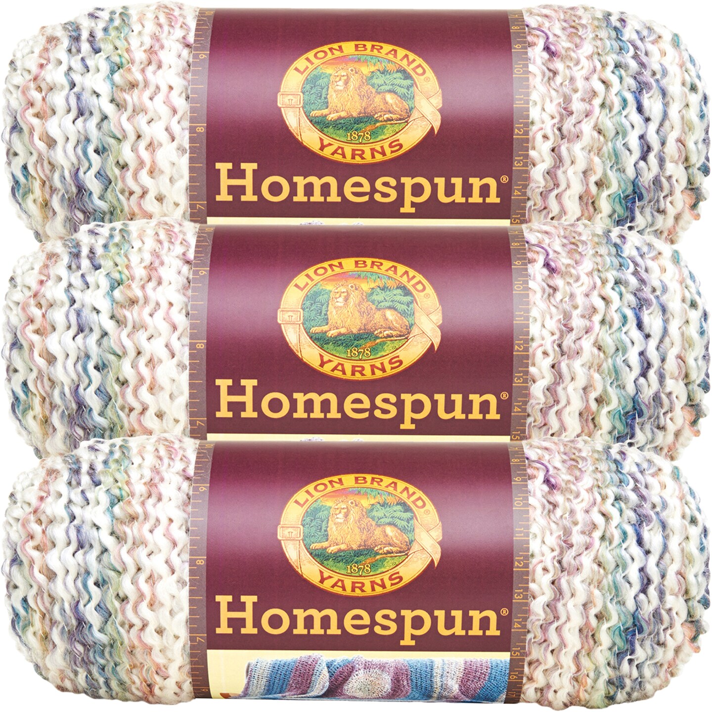 (3 Pack) Lion Brand Homespun Yarn - Tudor