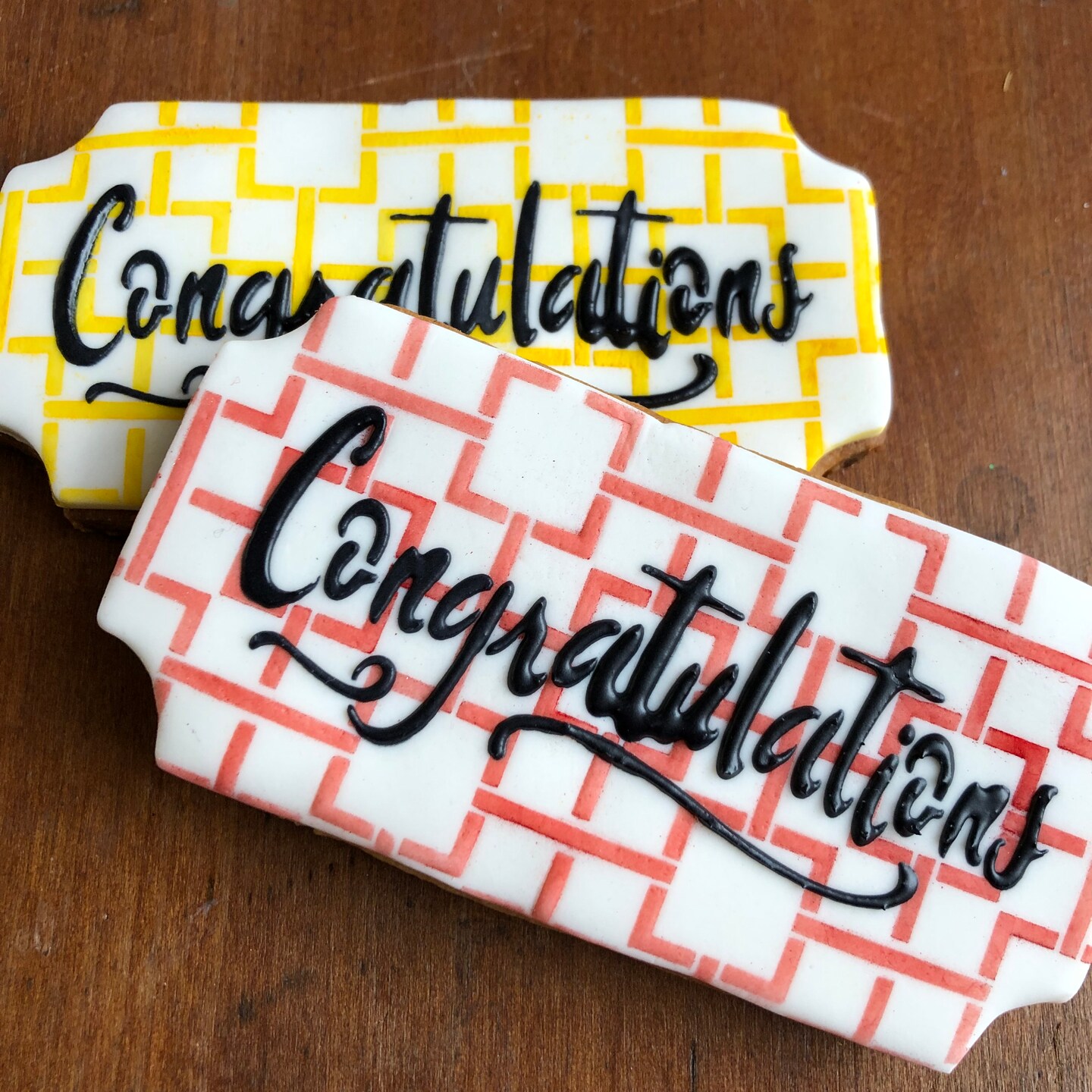 Congratulations Cookie & Craft Stencil | CM135 by Designer Stencils | Cookie Decorating Tools |