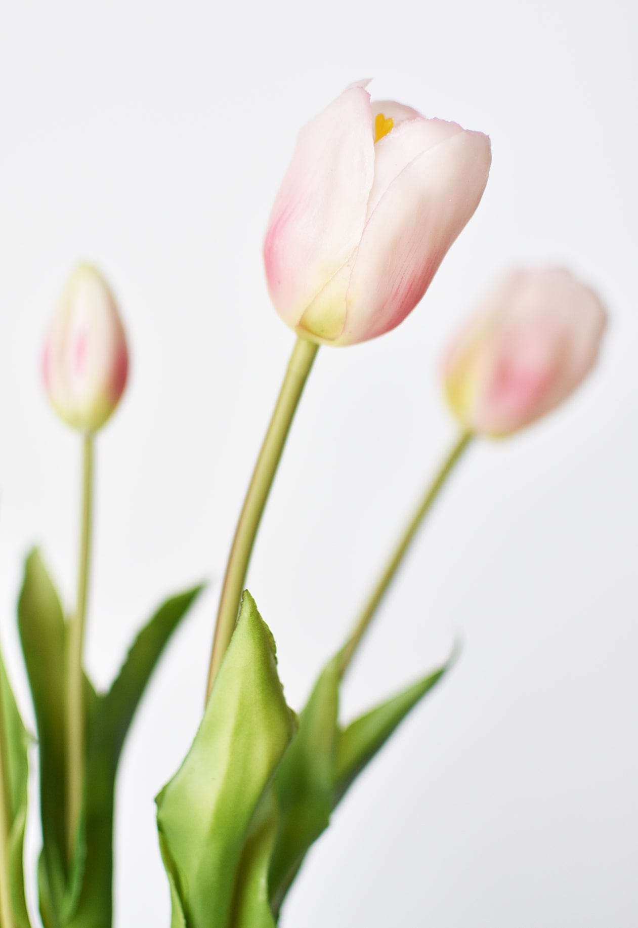 18&#x22; Faux Tulip Stem Bundle Blush Pink