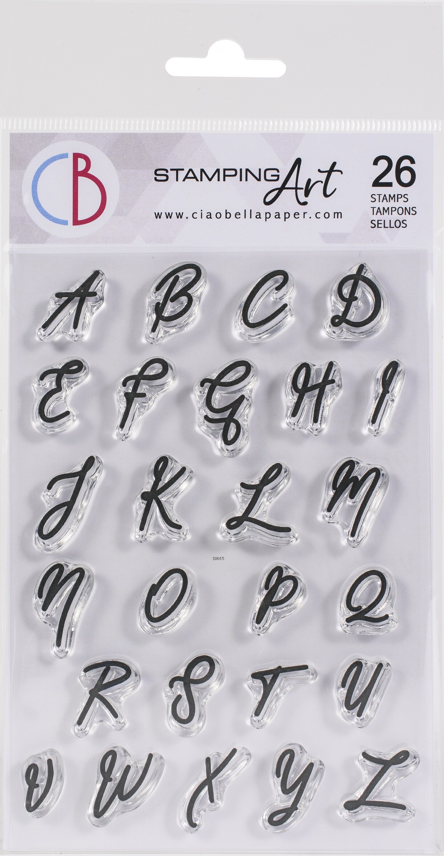 Ciao Bella Stamping Art Clear Stamps 4"X6"Muse Uppercase Alphabet Michaels