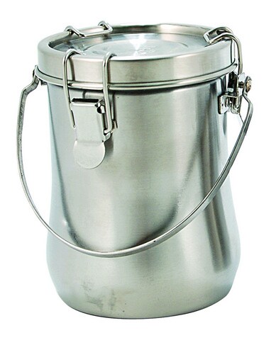 AIRTIGHT BRUSH CANISTER LARGE 20OZ STAINLESS STEEL