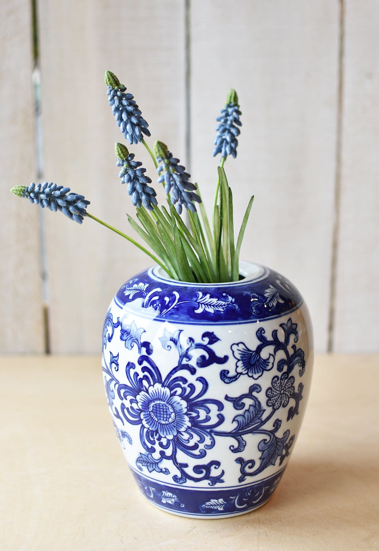 12.5&#x22; Faux Blue Muscari Bush Grape Hyacinth