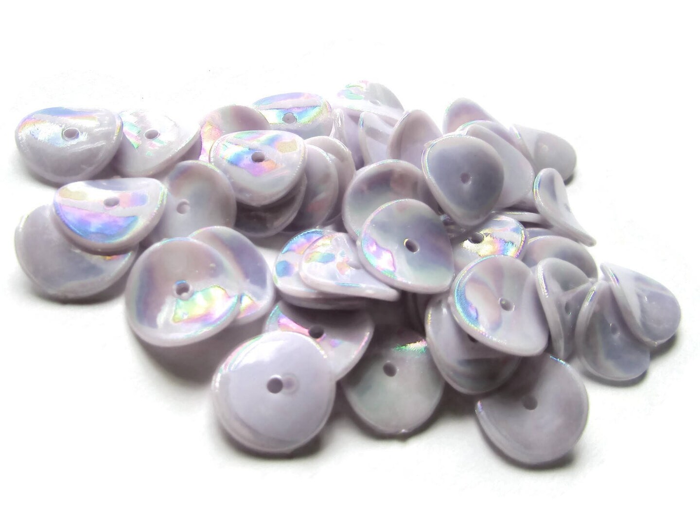 50 15mm Plastic Purple Wavy Disc Beads Michaels