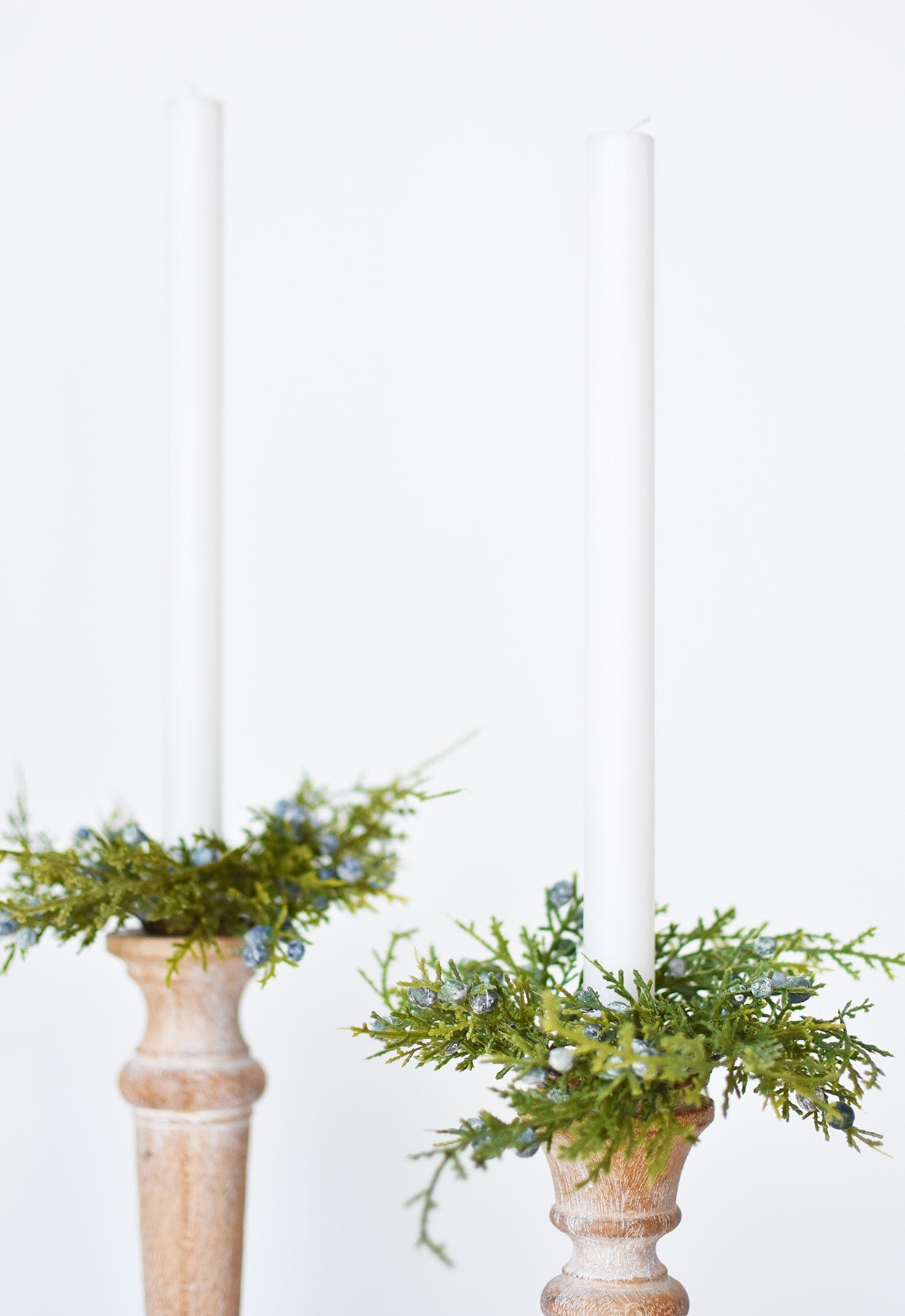 Faux Juniper Candle Ring