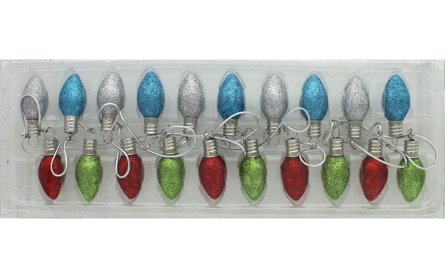 Spc Garland Glass Ornament Glitter Lightbulb 75" Michaels