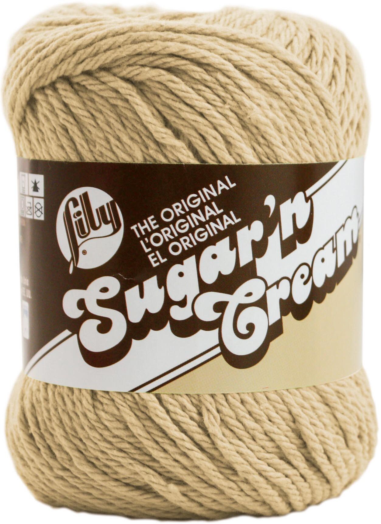 Lily Sugar'n Cream The Original Yarn, Jute, 2.5oz(71g), Medium, Cotton 