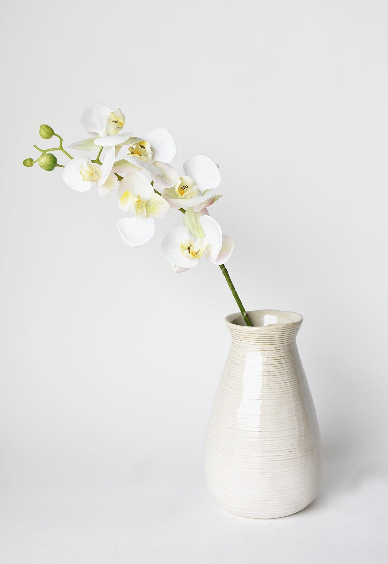 30&#x22; Faux White Orchid Stem