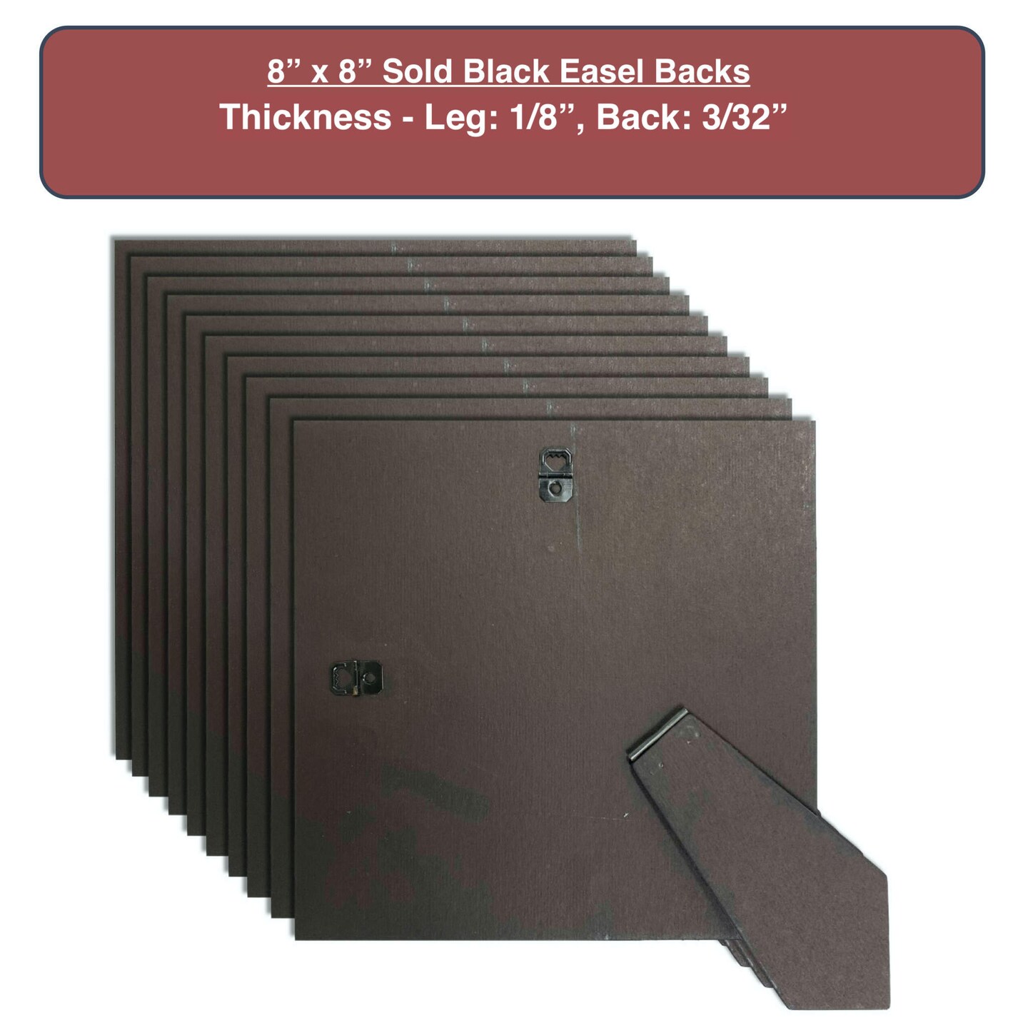 Easel Back for Tabletop Picture Frames, Artwork, and DIY Projects (10 Pack)