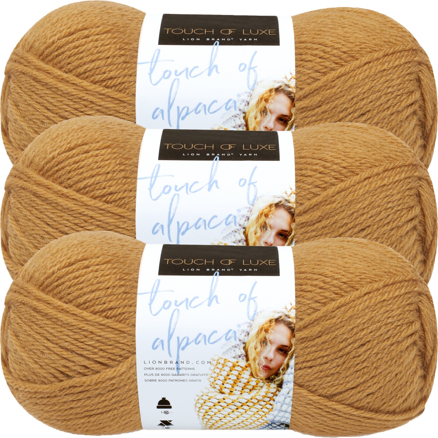 (3 Pack) Lion Brand Touch Of Alpaca Yarn - Goldenrod