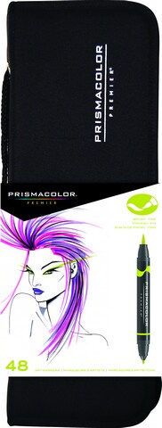 Prismacolor Premier Dual-Ended Art Marker Set - Assorted Colors, Set of 48  with Marker Case