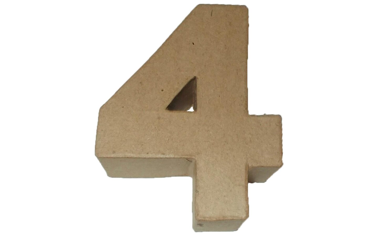 Pa Paper Mache 4&#x22; Number 4 Kraft