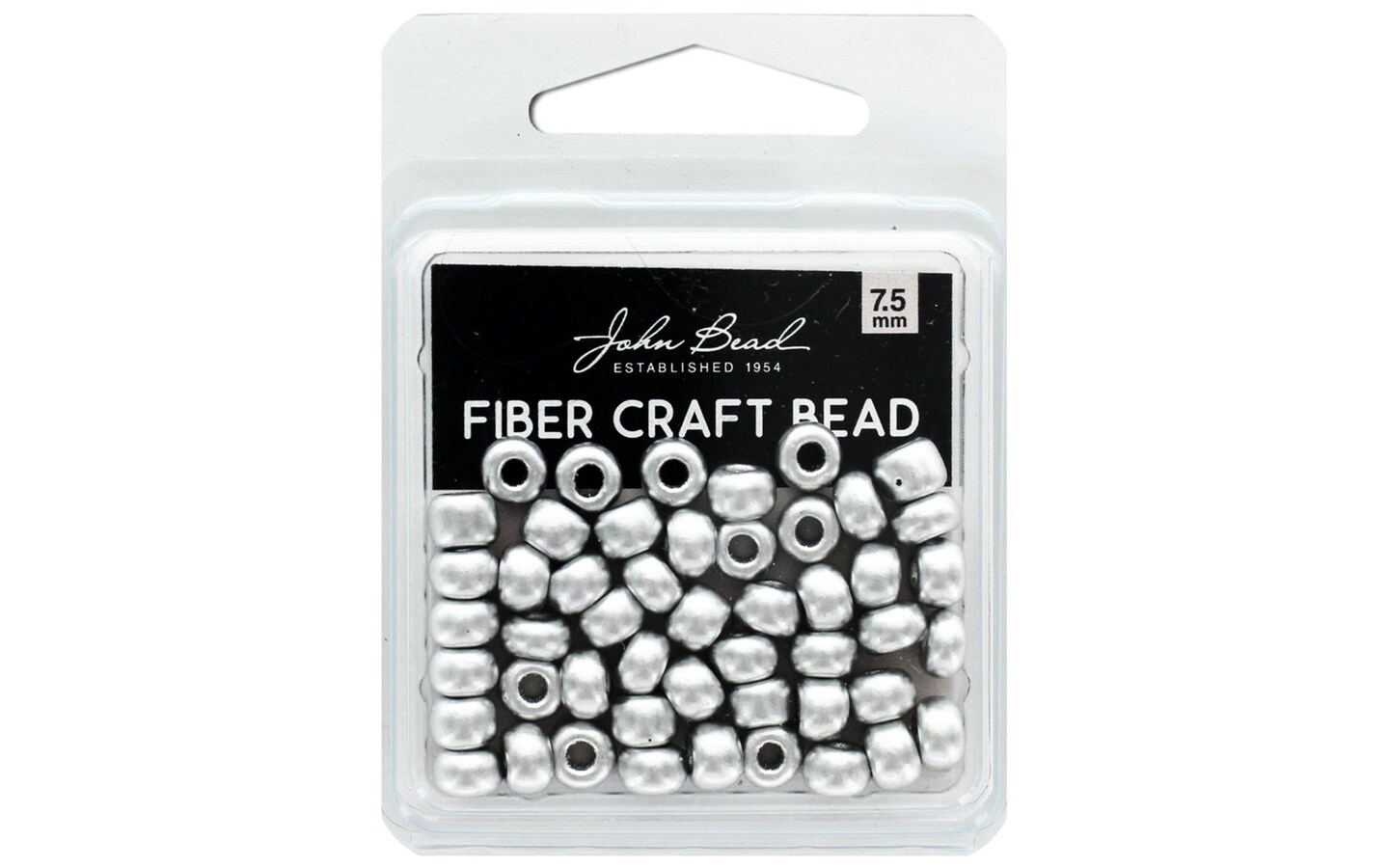 John Bead Fiber Craft Bead 7.5Mm 18G Op Silver Michaels