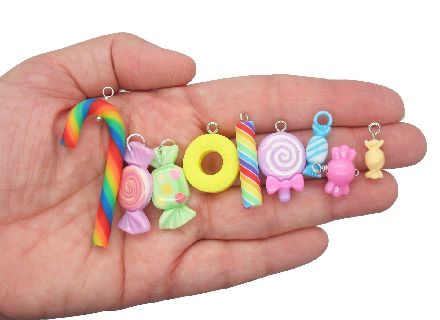 Candy Charms, Grab Bag Mix, 25-50 pieces of Cute Kawaii Food Charms,  Adorabilities