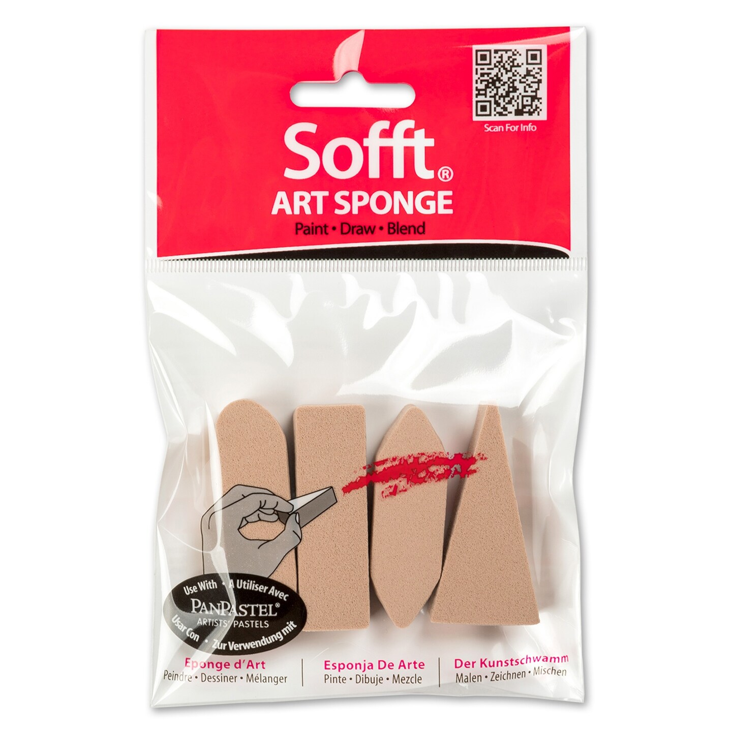 PanPastel Sofft Art Sponges 4/Pkg-Assorted