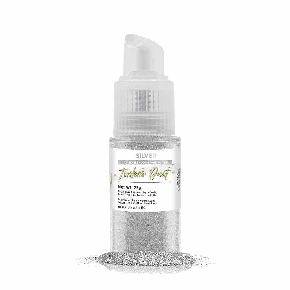 Silver Edible Glitter Spray 25g Pump, Tinker Dust