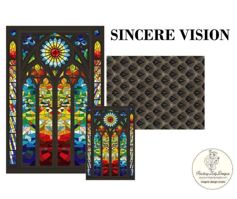 Stained Glass Window Decoupage and Mixed Media Papers (large 24x36)