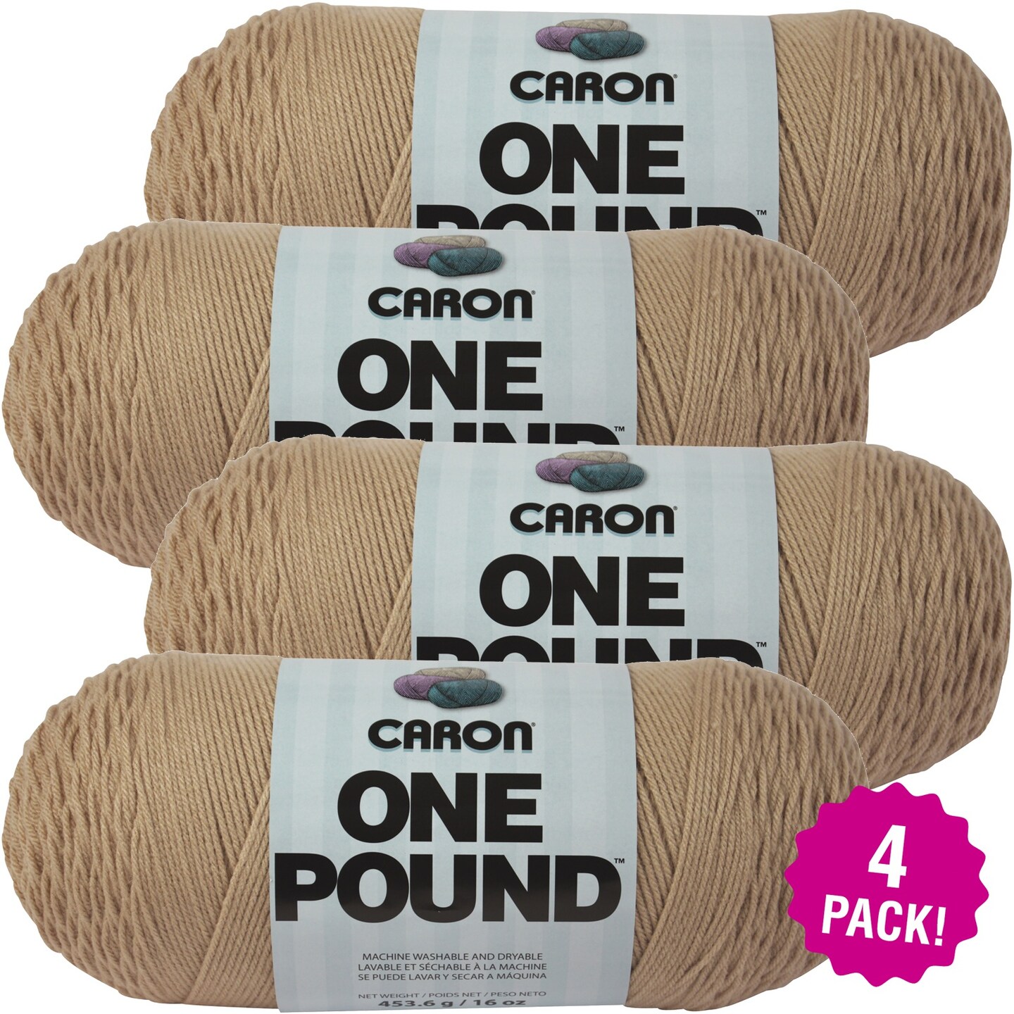 Multipack of 4 - Caron One Pound Yarn-Lace