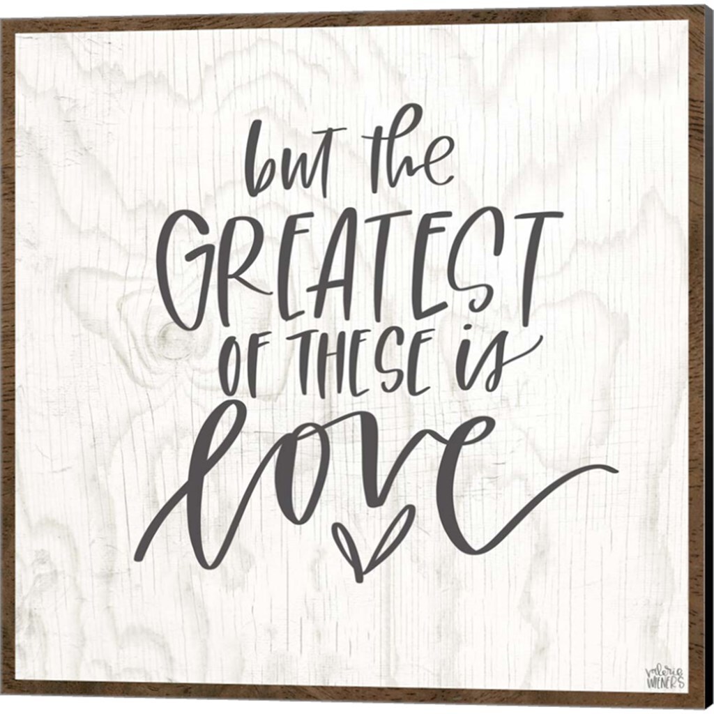 Faith, Hope, Love &#x26; The Greatest A by Valerie Wieners 14&#x22; x 14&#x22; Canvas Wall Art (Set of 2)