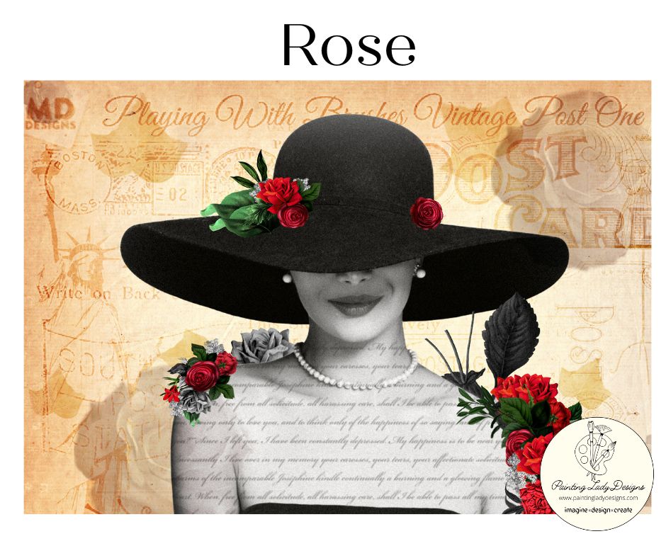 Rose -  Decoupage &#x26; Mixed Media Art Paper  ON SALE (small)