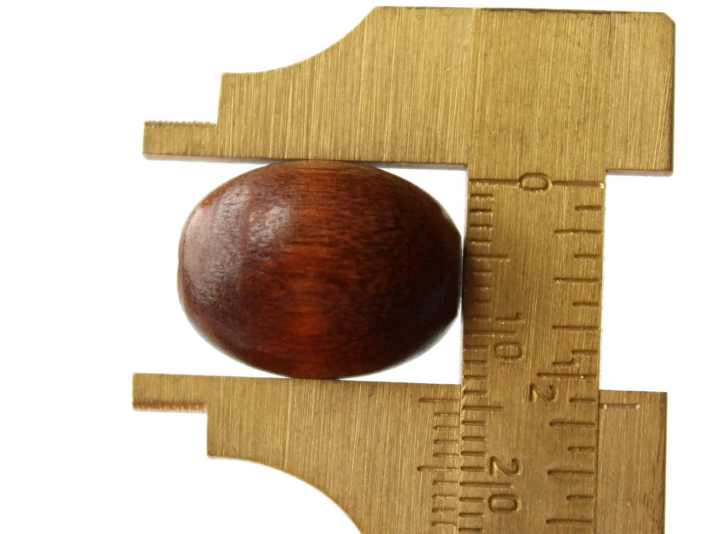12 18mm x 14mm Oval Beads Brown Wood Beads Vintage Wooden Macrame Beads
