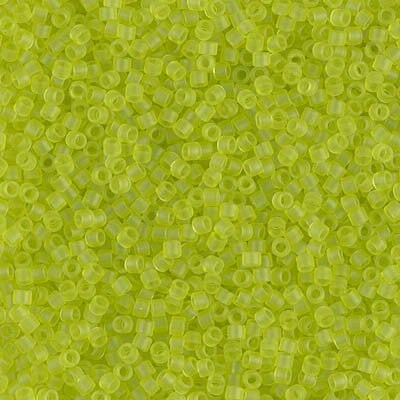 Miyuki Delica Bead 11/0, DB0766, Matte Transparent Chartreuse, 5 grams