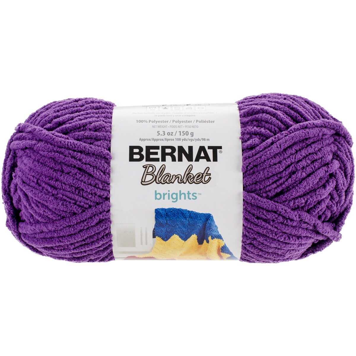 Multipack of 24 Bernat Blanket Brights Yarn Pow Purple Michaels